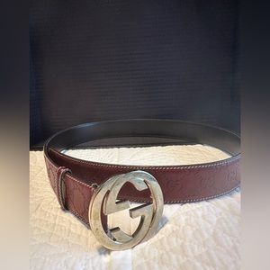 Authentic Gucci maroon belt